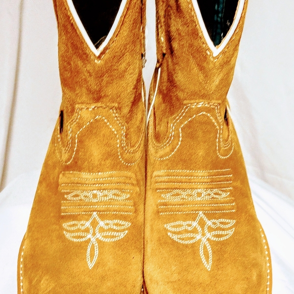 Justin Women's Gypsy Suede Western Booties - Square Toe - Picture 5 of 9